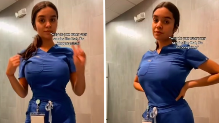 "Tienen problemas con mi cuerpo": Enfermera es rechazada por mostrar sus curvas con uniforme 