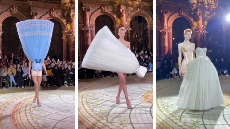 El particular desfile de vestidos surrealistas en La Semana de la Moda en Paris 