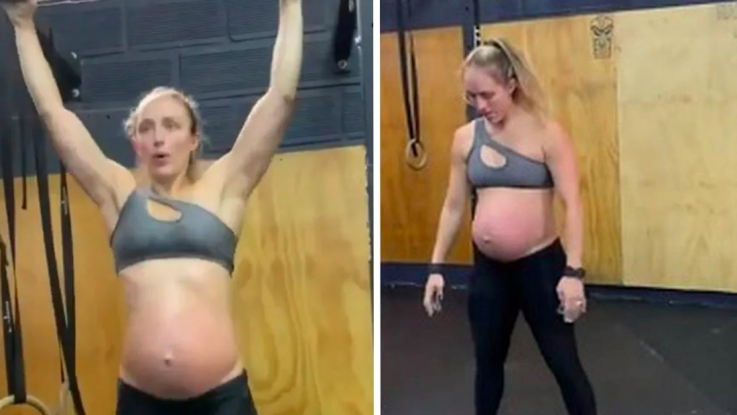Mujer fitness es criticada por seguir entrenando pese a estar embarazada 