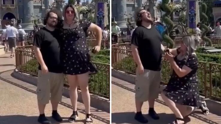 Mujer le pide matrimonio a su novio en Disney: Él respondió con un ataque de risa y una sorpresa
