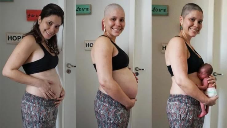 Mujer embarazada con cáncer