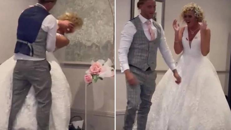 Hombre enfurece a las redes sociales tras tirar el pastel de bodas en la cara de su novia